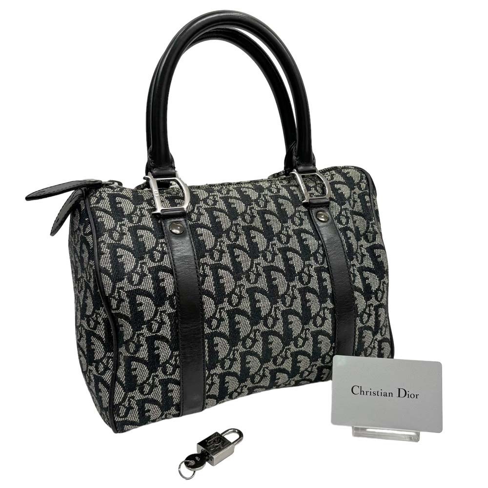 Dior Trotter Boston Bag Handbag Blue
